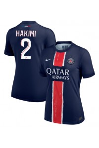 Paris Saint-Germain Achraf Hakimi #2 Fotballdrakt Hjemme Klær Dame 2024-25 Korte ermer